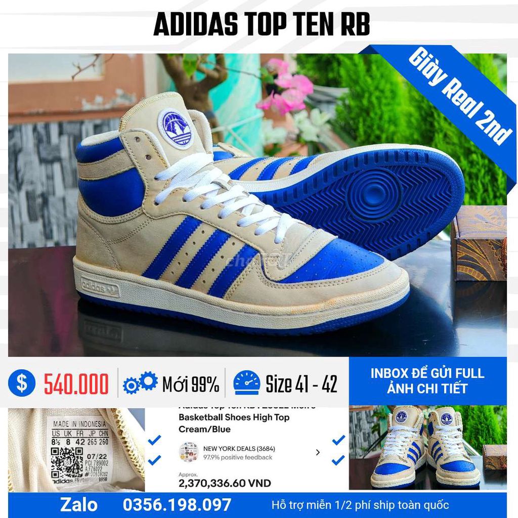 CHÍNH HÃNG][Mới 99%] Adidas Top Ten RB, mua 2tr3 128600961