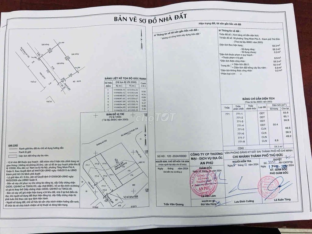 Bán lô đất 60m2 hẻm 43 đường 102 P. TNPA Quận 9