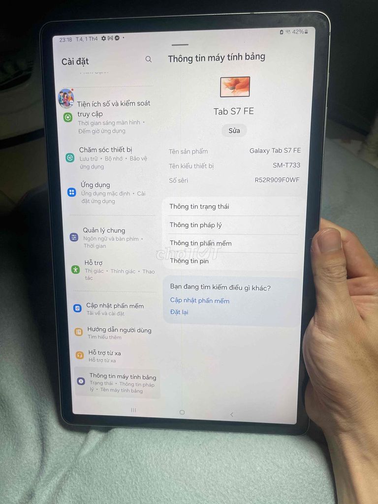 Samsung Galaxy Tab S7 FE xanh lơ. Mua bán Máy tính bảng tại Thành phố Mỹ Tho Tiền Giang được đăng bởi Nguyễn Tài hình 1