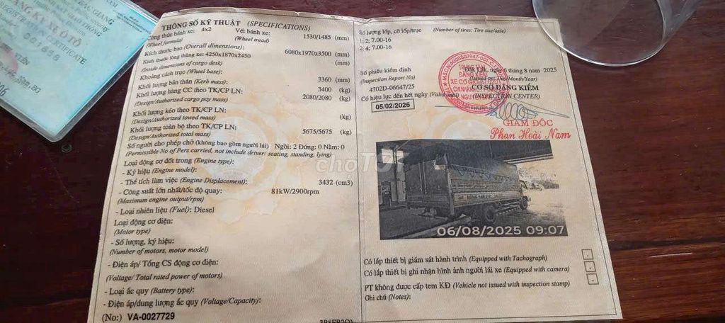 THACO OLLIN 2T5 XE CHẤT. Mua bán Xe tải, xe ben tại Thành phố Buôn Ma Thuột Đắk Lắk được đăng bởi NGUYỄN CÔNG HUY hình 6