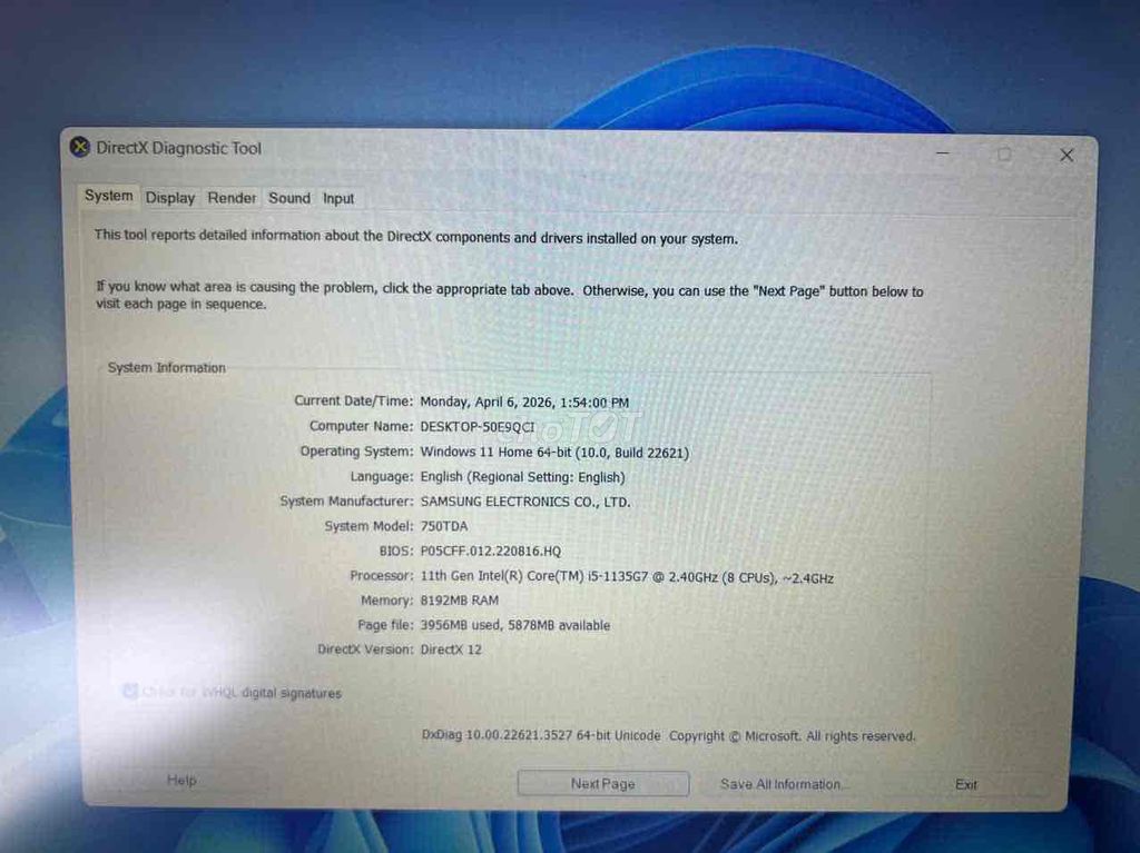 Samsung Book NP750 i5 1135g7 8GB/256G vga rời. Mua bán Laptop tại Thành phố Thủ Đức Tp Hồ Chí Minh được đăng bởi Công ty TNHH Dịch Vụ Ngọc Gia Bảo Computer hình 1