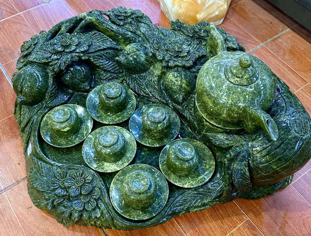 Khay ấm trà Đá xanh ngọc. Mua bán Nội thất, đồ gia dụng khác tại Quận Ngô Quyền Hải Phòng được đăng bởi Because I Love You hình 1