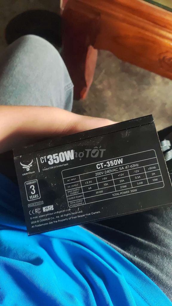 Nguồn CENTAUR CT-350W Đen Đã sử dụng. Mua bán Linh kiện (RAM, Card...) tại Huyện Hàm Yên Tuyên Quang được đăng bởi lâm hiệp hình 1
