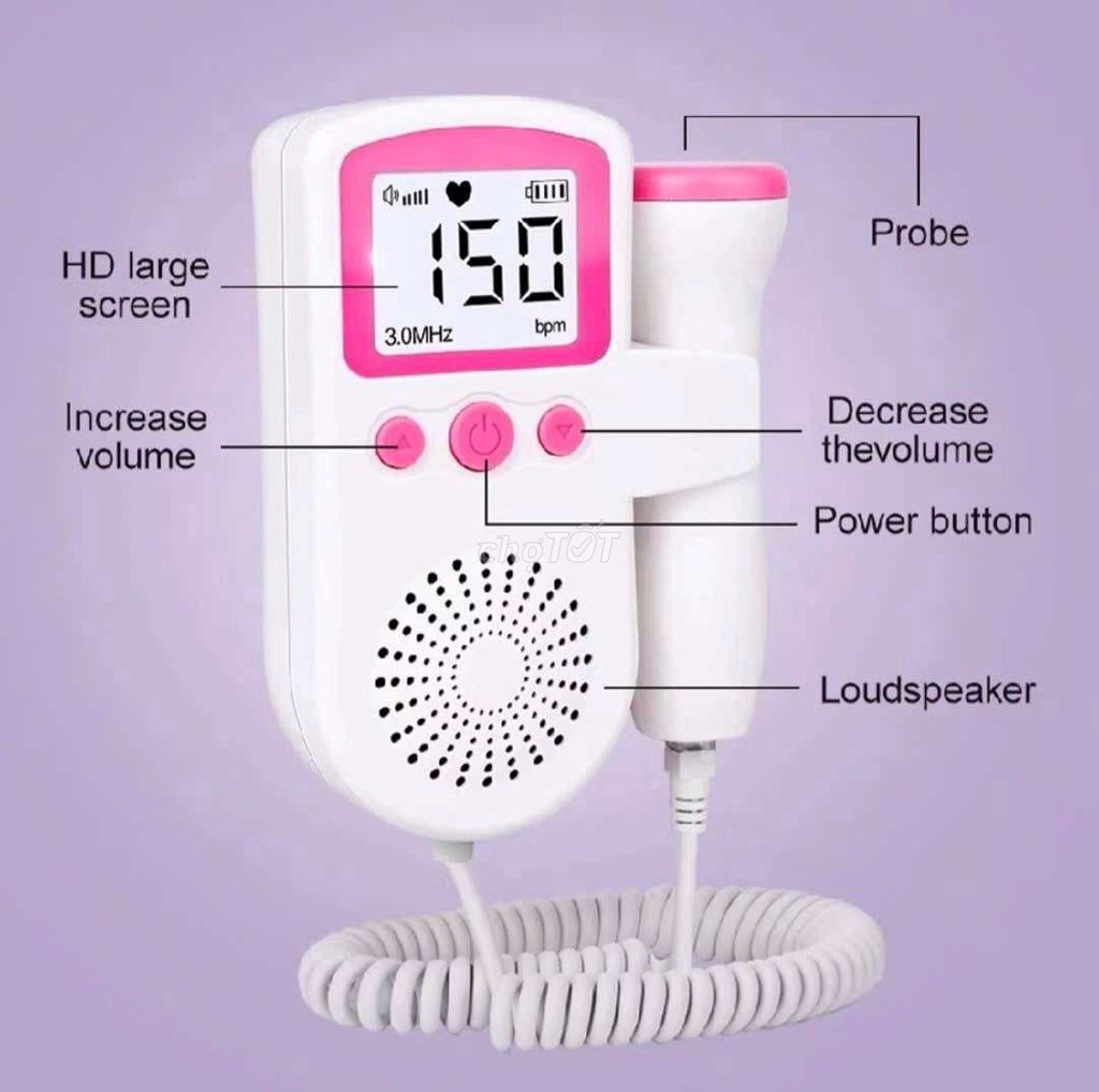 Máy đo tim thai HD màn hình lớn. Mua bán Mẹ và bé tại Thành phố Vĩnh Long Vĩnh Long được đăng bởi ST STORE chuyên sỉ hình 1