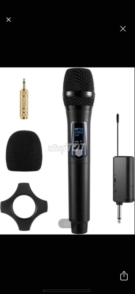 Bộ micro Karaoke không dây Hifi UHF pin sạc Lion. Mua bán Tivi, Âm thanh tại Quận Bình Thuỷ Cần Thơ được đăng bởi Lê Vũ Camera Solar hình 4