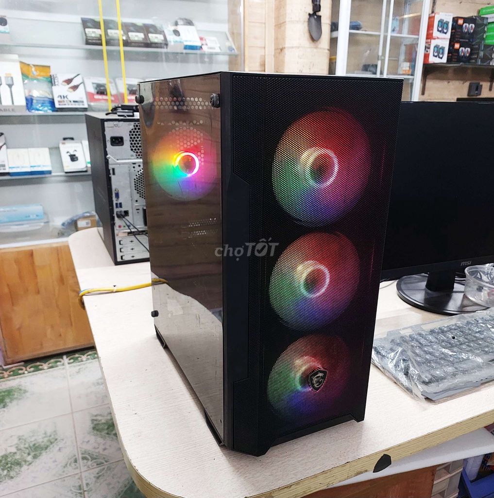Vỏ led full atx, 4 fan rgb, bản rồng lộn. Mua bán Linh kiện (RAM, Card...) tại Quận Hoàng Mai Hà Nội được đăng bởi Nam Hải Computer hình 1