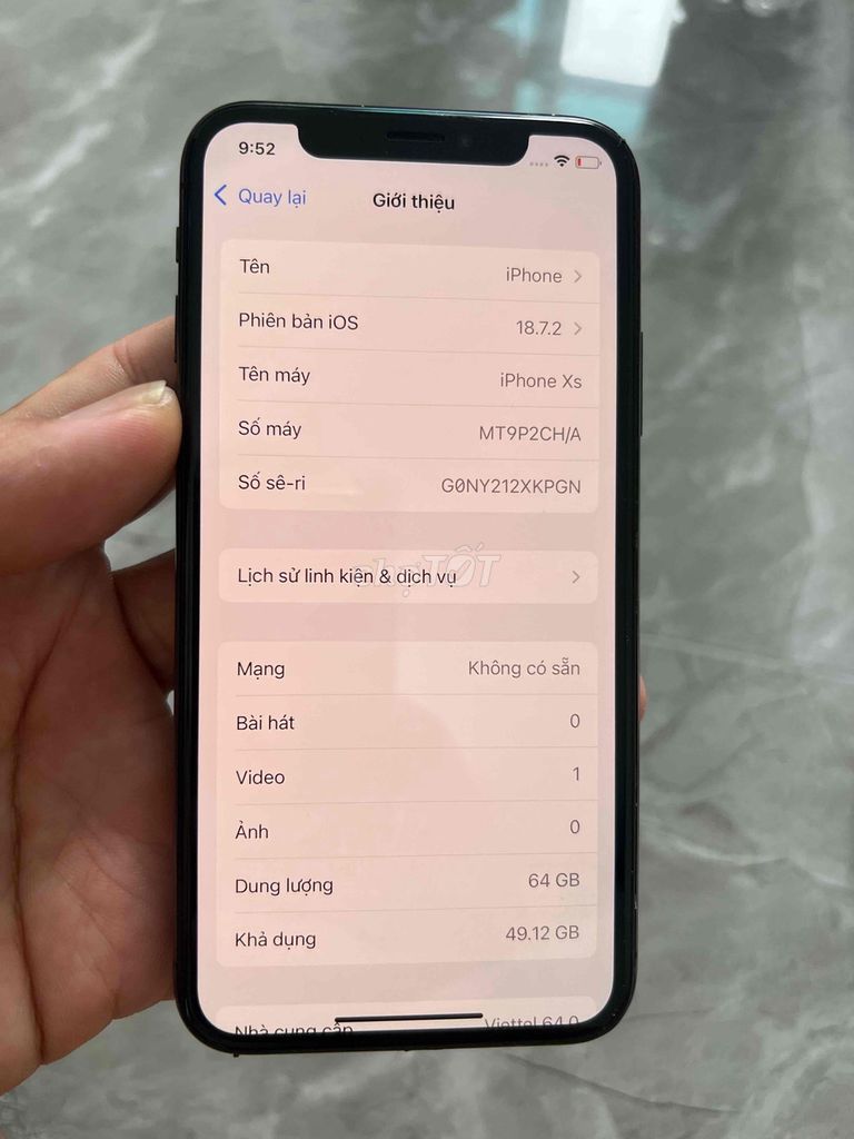 Apple iPhone Xs 64GB Đen Đã sử dụng. Mua bán Điện thoại tại Huyện Kim Sơn Ninh Bình được đăng bởi Keng  hình 1