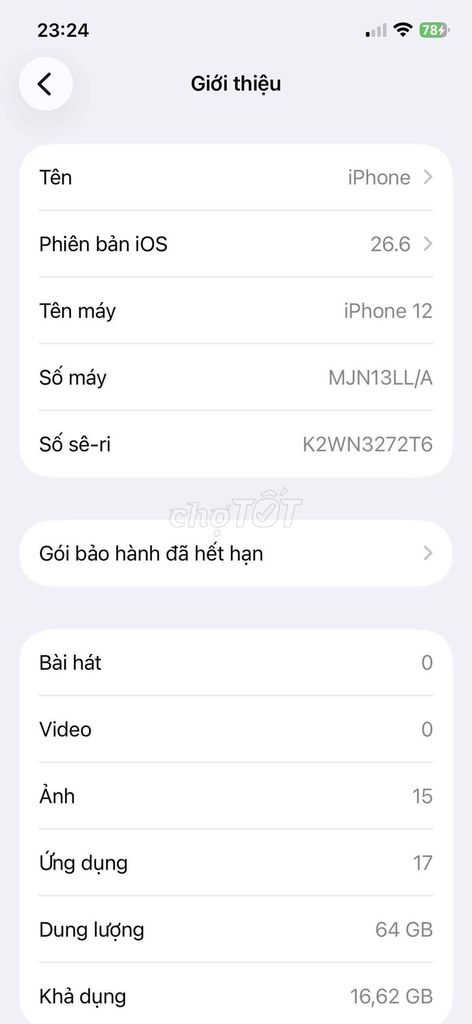 iPhone 12 64GB Tím 91%. Mua bán Điện thoại tại Huyện Gia Bình Bắc Ninh được đăng bởi Đam Mê Chào Mào hình 1
