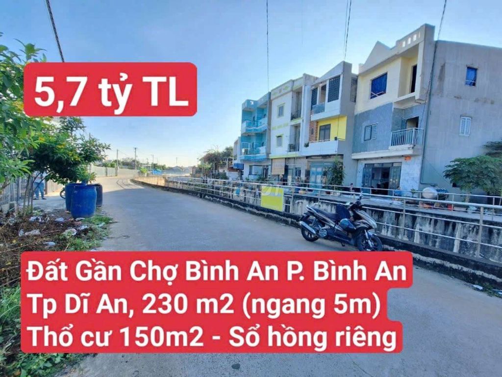 🆘 Đất Gần Chợ Bình An, Ngã Tư Bình Thung P. Bình An, Tp. Dĩ An