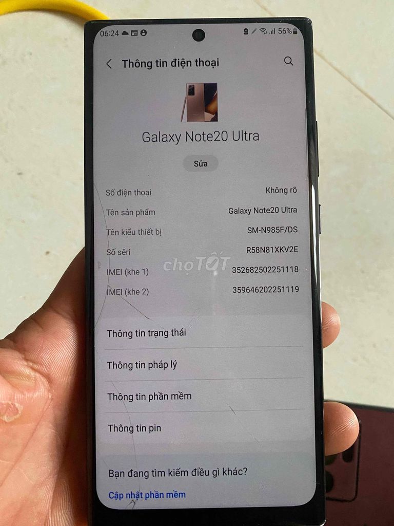 Samsung Note 20 Ultra 256GB Đen. Mua bán Điện thoại tại Thị Xã Buôn Hồ Đắk Lắk được đăng bởi Minh hình 1