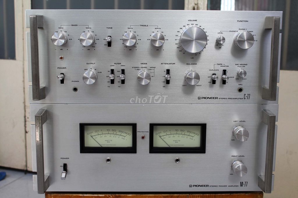 0964074297 - Com bo Pioneer power M-77 +  pre C-77 hàng khủng