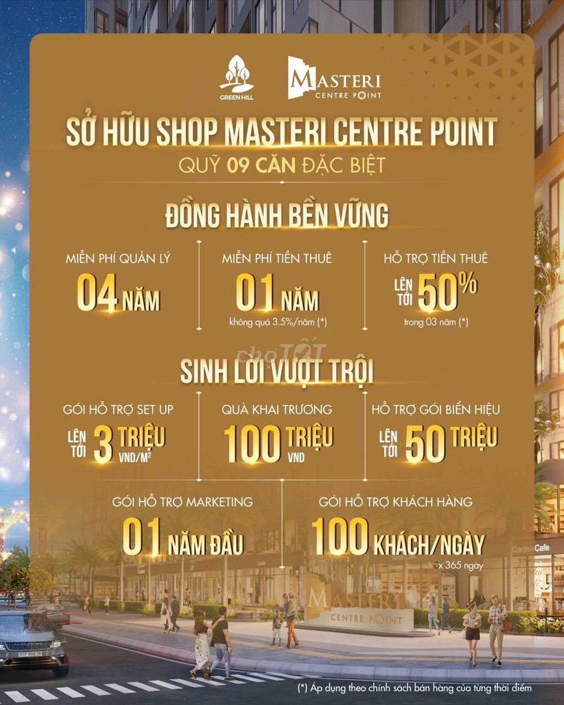 Chính sách siêu khủng lần đầu xuất hiện tại Shophouse Masteri