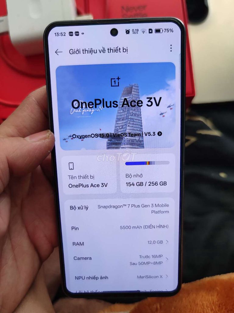 Thừa máy bán oneplus ace3v.. Mua bán Điện thoại tại Quận Long Biên Hà Nội được đăng bởi đức gâu gậu hình 1