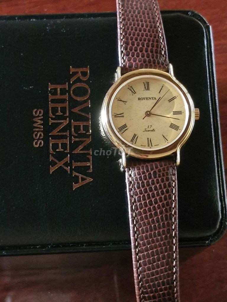 Đồng hồ Roventa Henex 33mm Vàng Dây da. Mua bán Đồng hồ tại Huyện Quỳnh Lưu Nghệ An được đăng bởi Hoàng Chiến hình 1