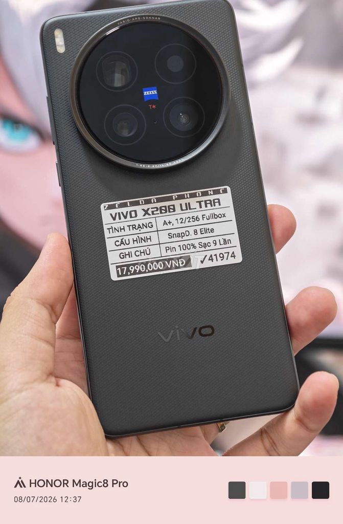 Vivo X200 Ultra 12/256GB Đen Fullbox Sạc 9 lần. Mua bán Điện thoại tại Quận Ninh Kiều Cần Thơ được đăng bởi Zelda Phone hình 1