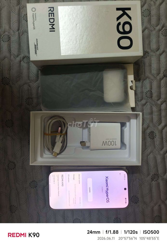 Xiaomi Redmi K90 256GB Trắng Full box. Mua bán Điện thoại tại Huyện Mang Yang Gia Lai được đăng bởi Tiến Minh hình 1