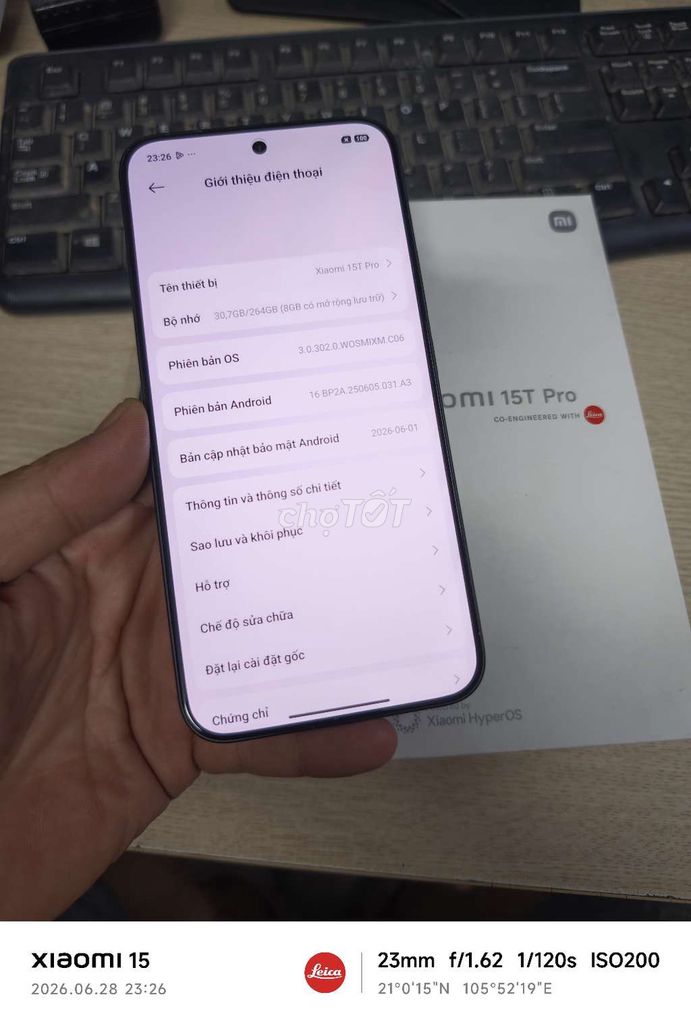 Xiaomi 15T Pro 256GB Đen Like New. Mua bán Điện thoại tại Quận Hai Bà Trưng Hà Nội được đăng bởi Quốc Bảo hình 1