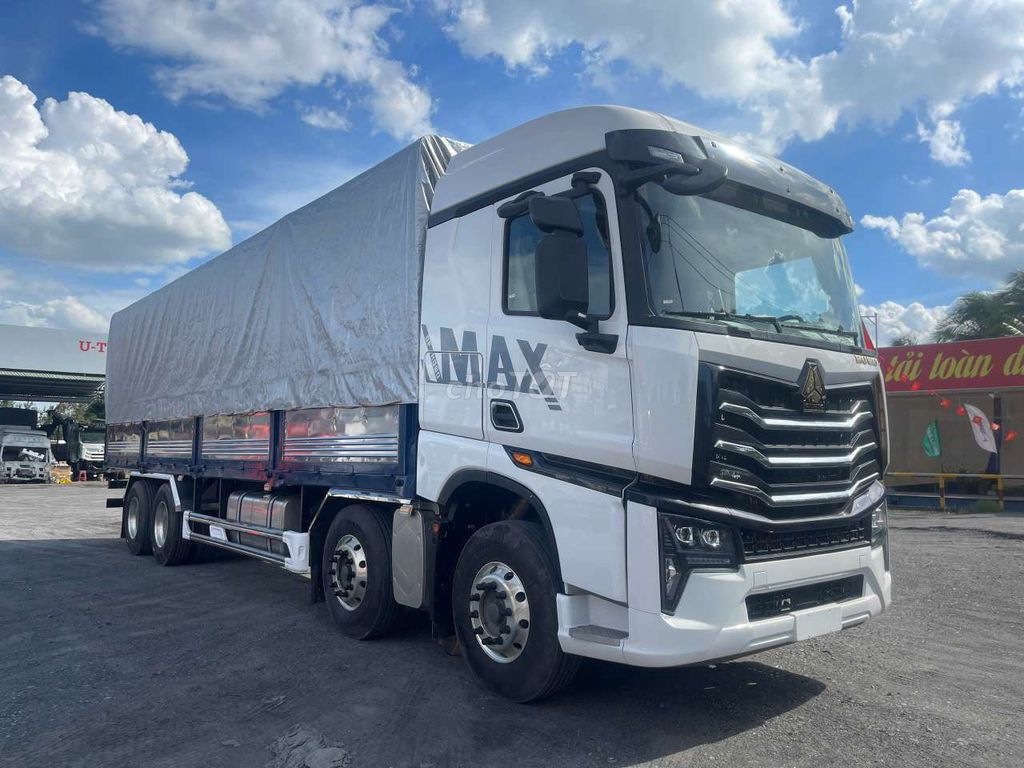 Xe howo 4 chân MAX  Mui Bạt 350hp & 400hp. Mua bán Xe tải, xe ben tại Thành phố Biên Hòa Đồng Nai được đăng bởi Howo vimid hình 8