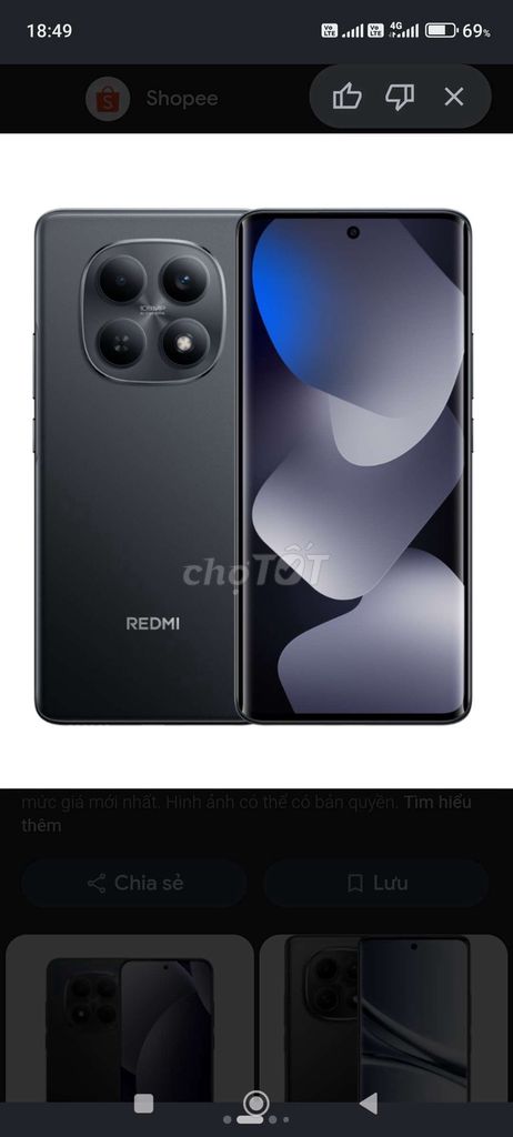 Xiaomi Redmi Note 15 Đen. Mua bán Điện thoại tại Thành phố Thủ Đức Tp Hồ Chí Minh được đăng bởi hoàng hình 1
