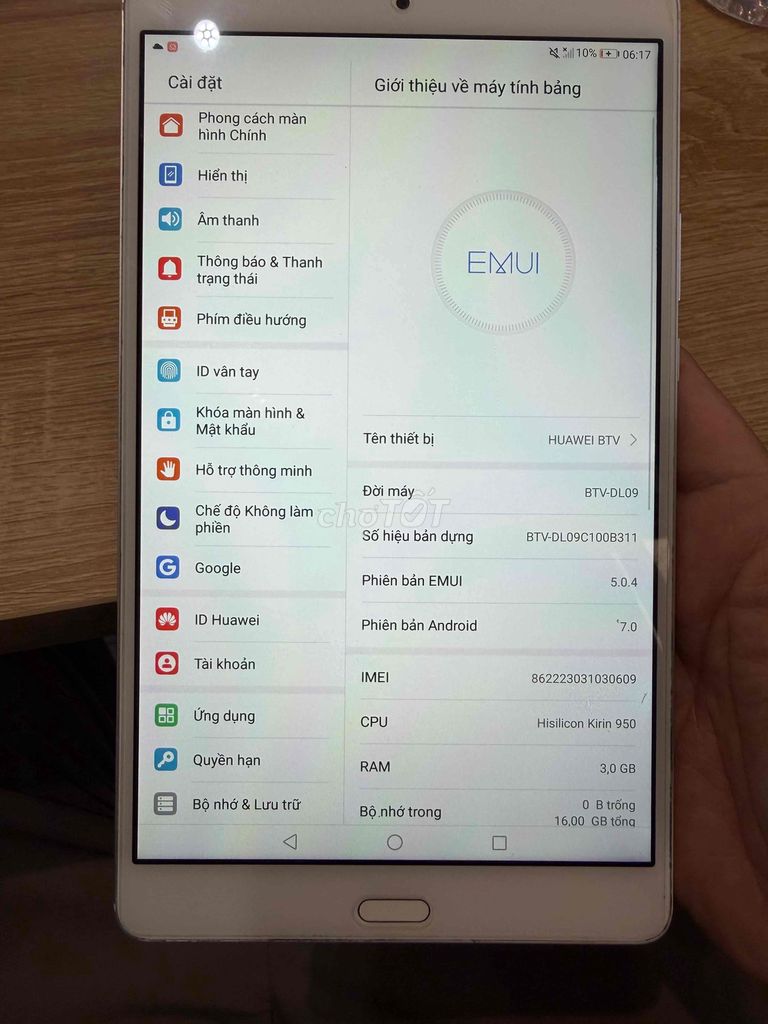 Huawei dtab Kirin 950 3GB/16GB. Mua bán Máy tính bảng tại Quận Phú Nhuận Tp Hồ Chí Minh được đăng bởi Thanh nam hình 1