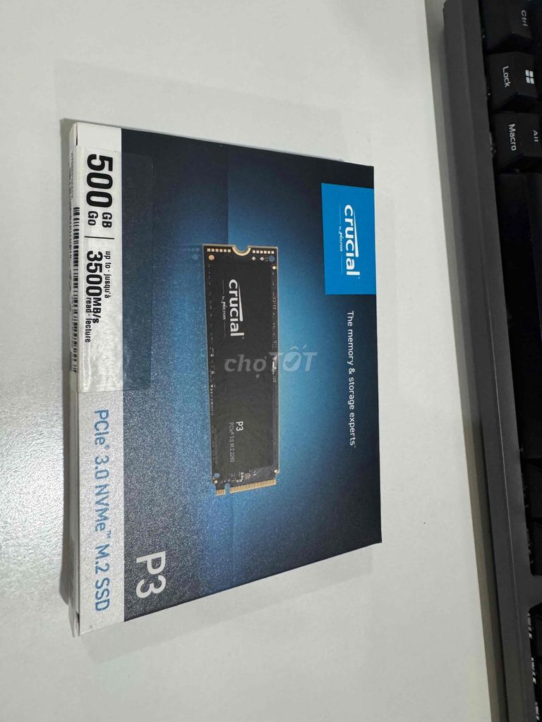 SSD Crucial P3 M.2 2280 500GB PCIe 3.0 NVMe. Mua bán Linh kiện (RAM, Card...) tại Quận Sơn Trà Đà Nẵng được đăng bởi Thiện Đức hình 1