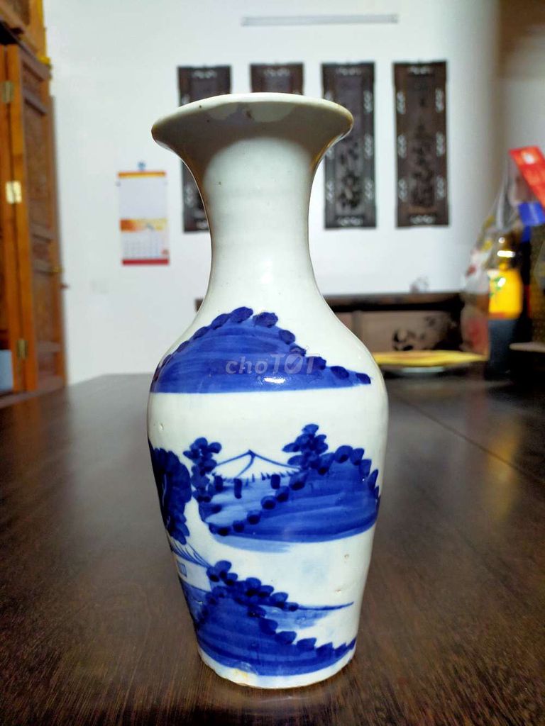 Lọ hoa Sứ Trắng Xanh Sơn thủy Cổ. Mua bán Đồ sưu tầm, đồ cổ tại Huyện Đan Phượng Hà Nội được đăng bởi Bùi Mạnh Thắng  hình 1