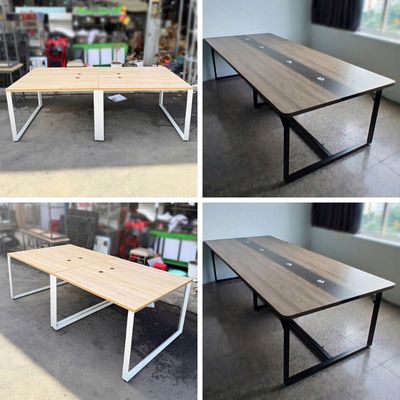 Bàn Họp Mặt Gỗ Khung Sắt 1m2 Đẹp