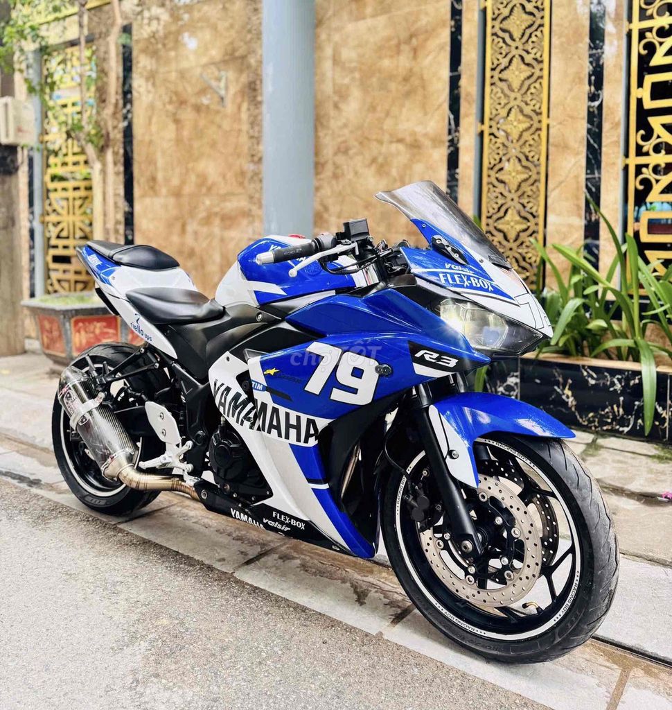 Yamaha R3 2019 Xanh GP xe 2 phanh đĩa trước vippp