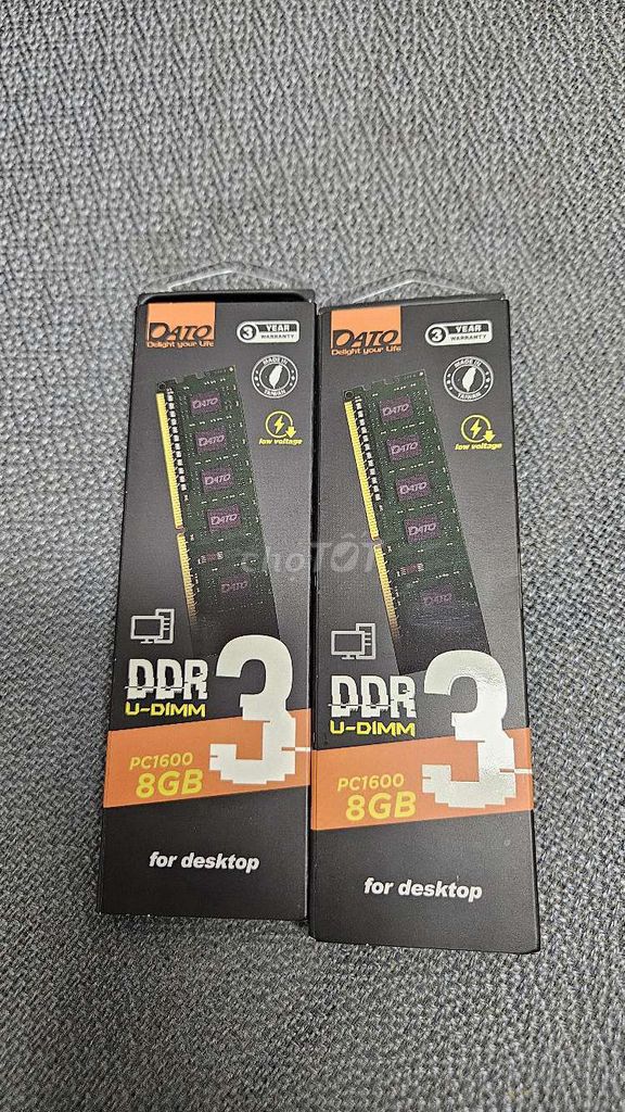 RAM DATO DDR3 PC1600 8GB Máy tính để bàn. Mua bán Linh kiện (RAM, Card...) tại Quận Hai Bà Trưng Hà Nội được đăng bởi Xuân Trường hình 1
