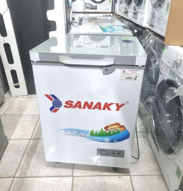 Thanh lý tủ đông Sanaky 100L mặt kính đẹp