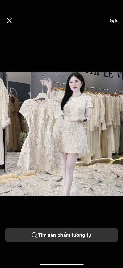 Váy dự tiệc Nữ Ren Trắng kem Size S. Mua bán Quần áo tại Quận Bắc Từ Liêm Hà Nội được đăng bởi Thu Phượng hình 1