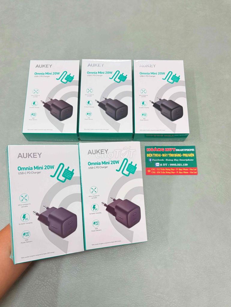 Củ sạc nhanh AUKEY Omnia 20W chính hãng AUKEY.. Mua bán Phụ kiện (Màn hình, Chuột...) tại Thành phố Qui Nhơn Bình Định được đăng bởi Hoàng Trinh hình 1
