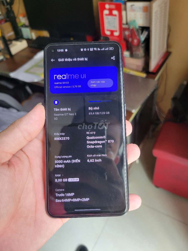 Realme GT Neo 2 5G 128GB Xám. Mua bán Điện thoại tại Quận Ninh Kiều Cần Thơ được đăng bởi Nguyễn hình 1
