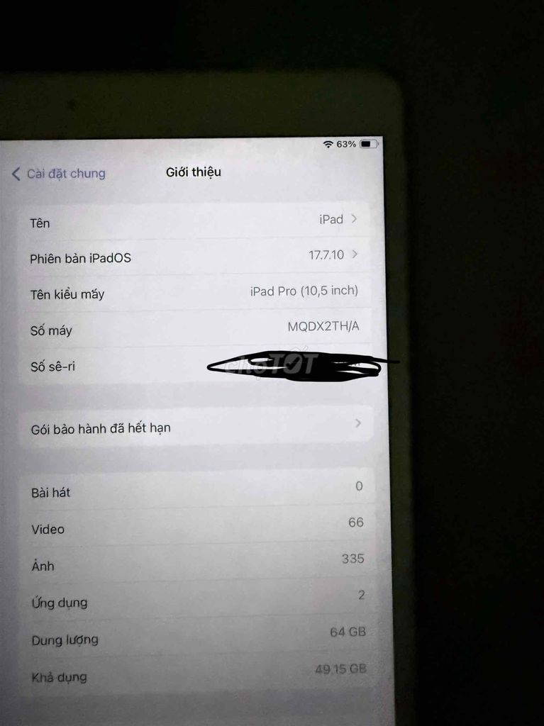 Apple iPad Pro 10.5 inch 64GB Vàng. Mua bán Máy tính bảng tại Thị xã Hương Thủy Thừa Thiên Huế được đăng bởi Dâu hình 1