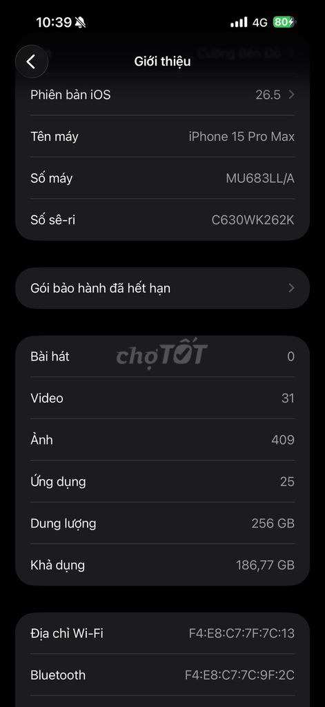 Apple iPhone 15 Pro Max 256GB. Mua bán Điện thoại tại Huyện Hóc Môn Tp Hồ Chí Minh được đăng bởi Huy hình 1
