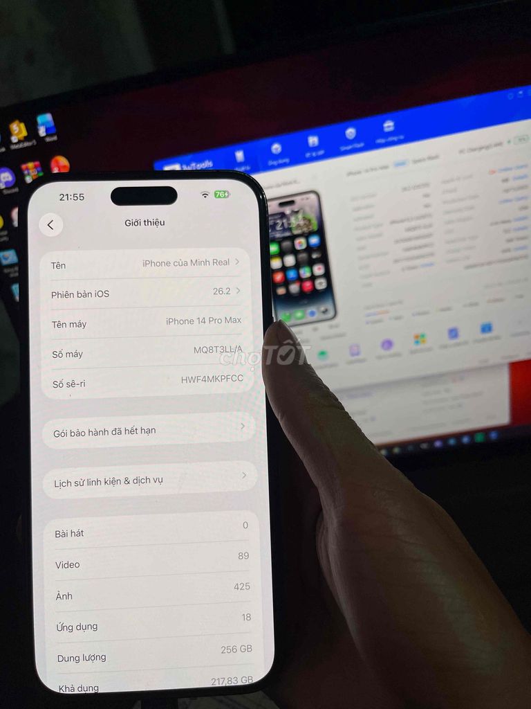 iPhone 14 Pro Max 256GB Đen. Mua bán Điện thoại tại Huyện Bình Liêu Quảng Ninh được đăng bởi Ly Minh Real hình 1