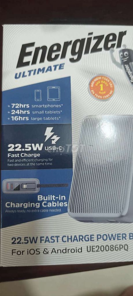 Sạc dự phòng Energizer 20000mAh Mới 100%. Mua bán Phụ kiện (Màn hình, Chuột...) tại Quận 7 Tp Hồ Chí Minh được đăng bởi JK hình 1