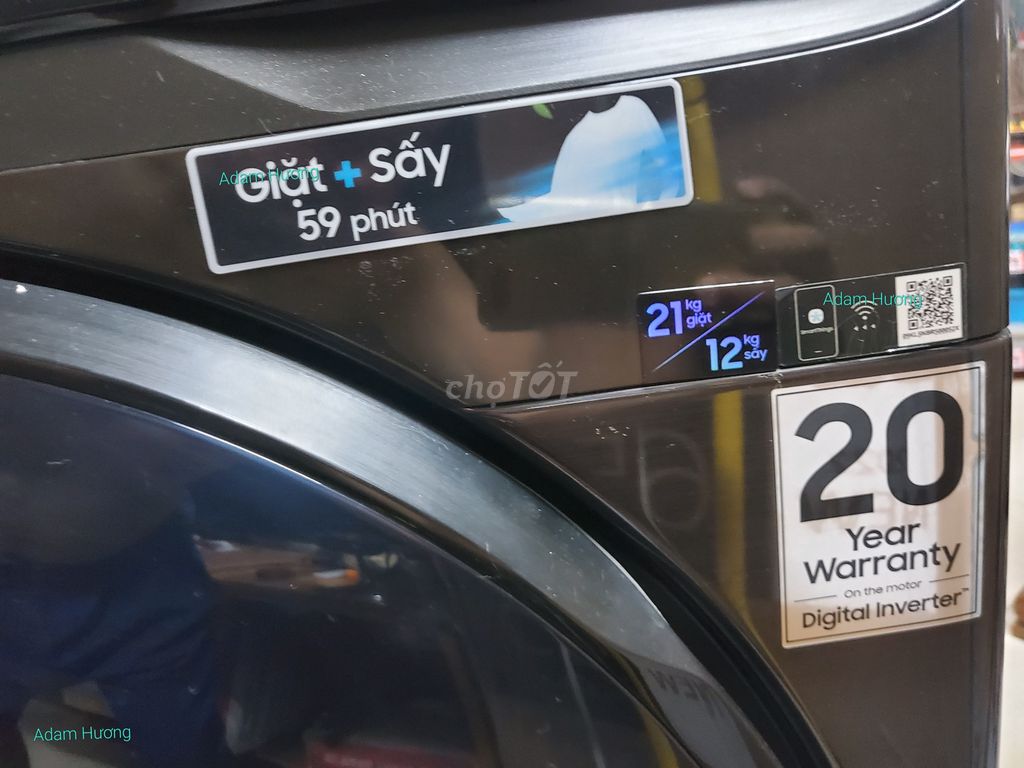 Máy giặt 21kg sấy 12kg SAMSUNG đời mới, BH 20 Năm👍
