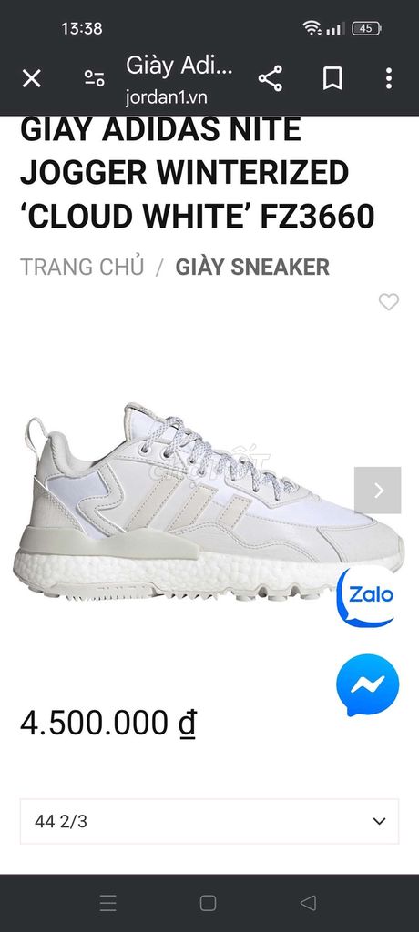 Adidas size 41 chính hãng còn mới 98% siêu êm