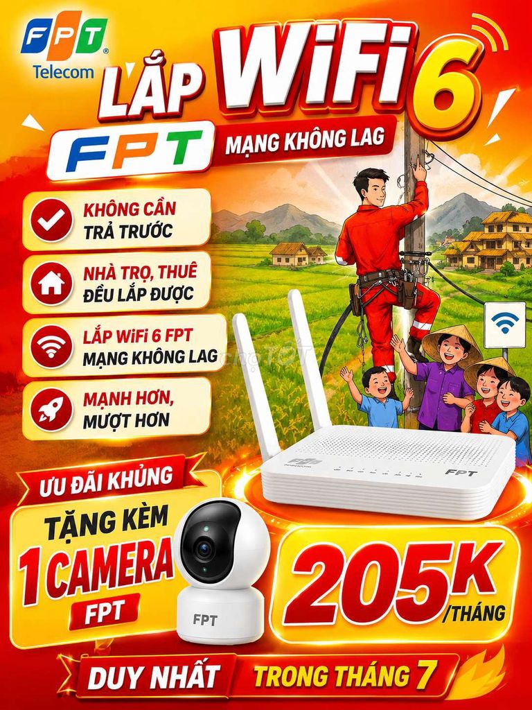 Dịch vụ lắp đặt WiFi FPT Telecom WiFi 6. Dịch vụ tại Huyện Bình Chánh Tp Hồ Chí Minh được đăng bởi  Le Hoang Anh hình 1