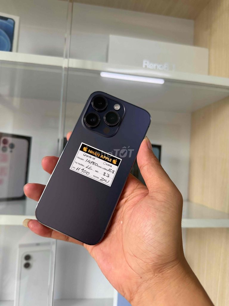 iPhone 14 Pro 128GB Tím QT MỸ ZIN ÁP ĐẸP 98%. Mua bán Điện thoại tại Thành phố Cà Mau Cà Mau được đăng bởi NHAN APPLE hình 1