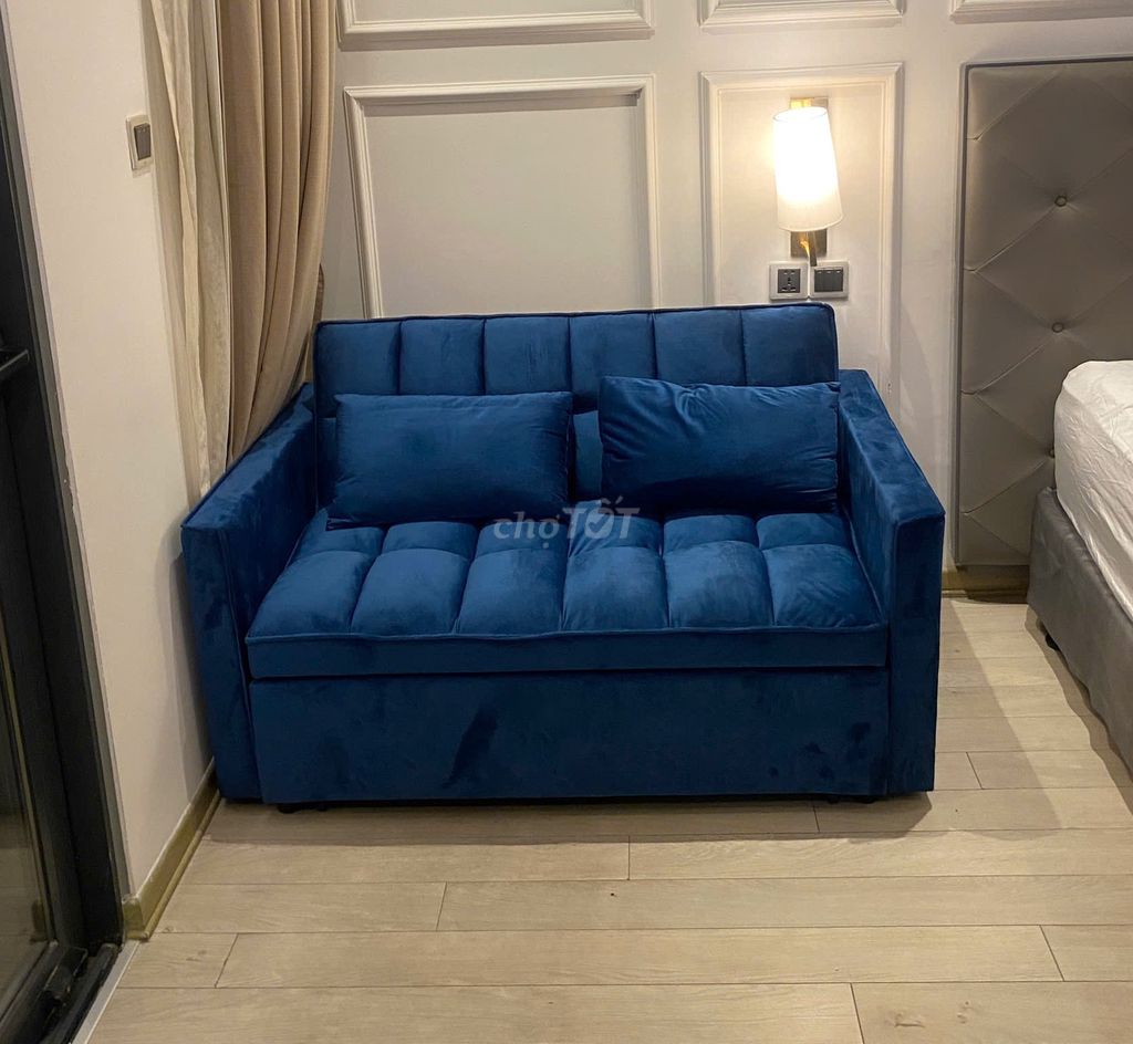 Ghế sofa vải nhung màu xanh dương xuất khẩu. Dịch vụ nhà cửa khác tại Quận Sơn Trà Đà Nẵng được đăng bởi THẾ GIỚI ĐỒ CŨ 349 Hồ Hán Thương Sơn Trà Đà nẵng hình 1