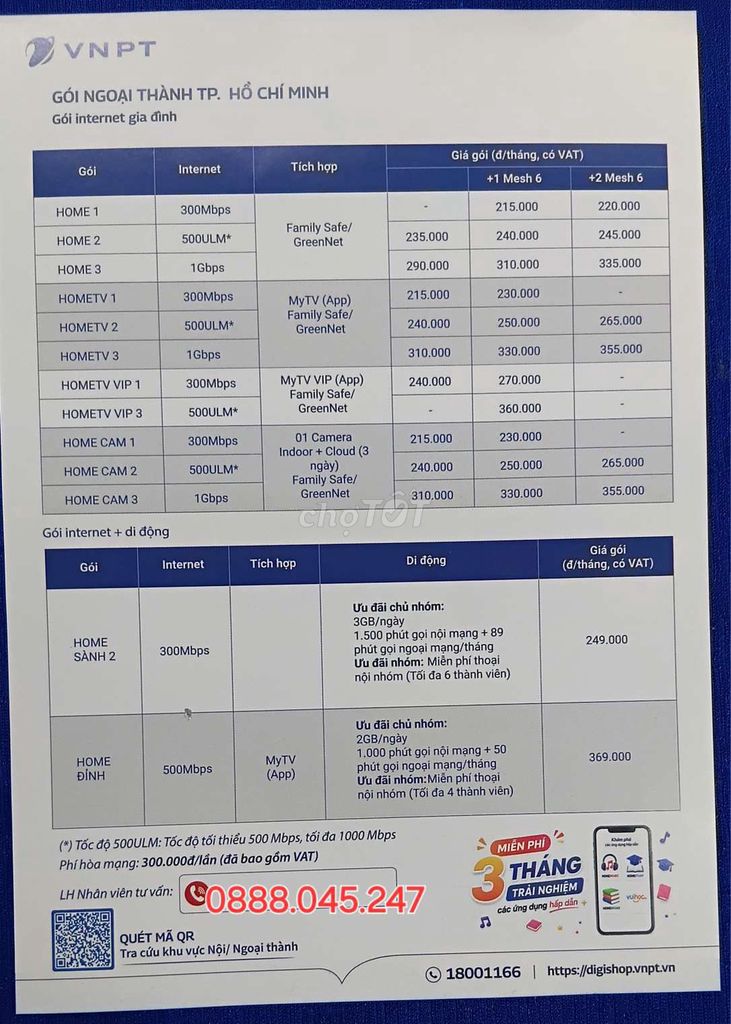 LẮP ĐẶT INTERNET VNPT kv TP.HCM ( Ngoại thành). Dịch vụ tại Quận 11 Tp Hồ Chí Minh được đăng bởi Ng Anh hình 1