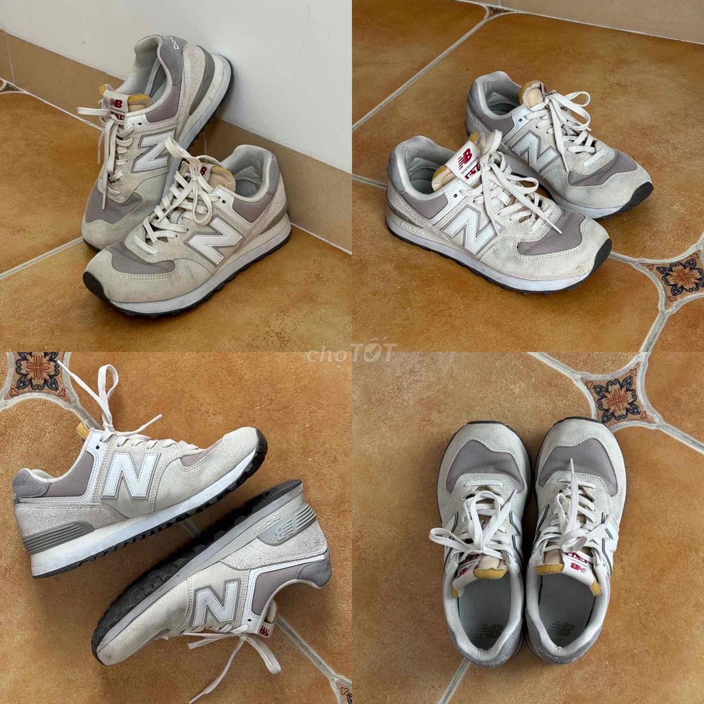 Giày thể thao New Balance 574 Xám Trắng. Mua bán Giày dép tại Quận Ngũ Hành Sơn Đà Nẵng được đăng bởi A Tur hình 1