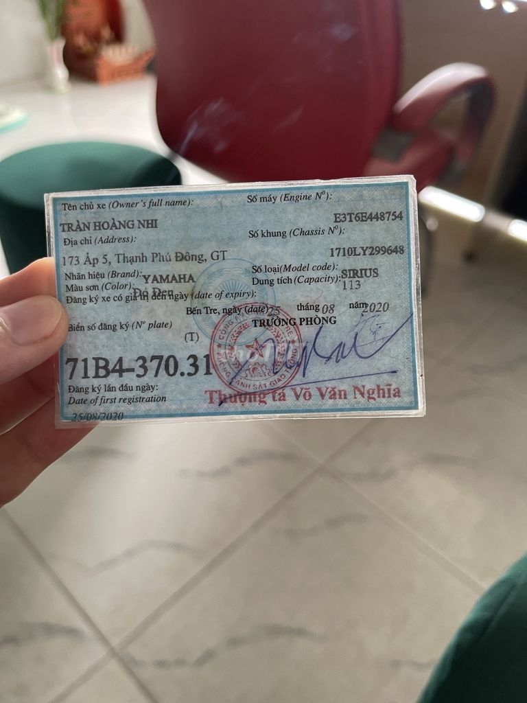 Sirius yamaha đăng kí 2020 màu đỏ đen. Mua bán Xe máy tại Huyện Đức Hòa Long An được đăng bởi Nguyễn văn đức hình 4