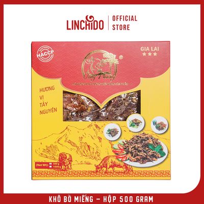 Khô Bò Miếng - Đặc Sản Gia Lai - Hộp 500 Gram