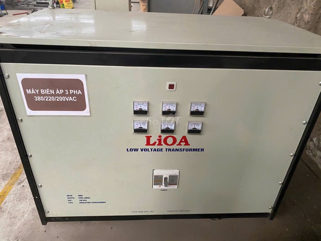 Biến áp khô Lioa 3 pha 100 KVA cách ly Việt Nam. Mua bán Nội thất, đồ gia dụng khác tại Thành phố Hải Dương Hải Dương được đăng bởi Nam hình 1