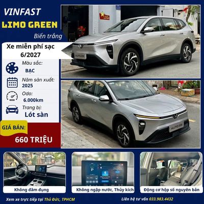 VinFast Limo Green 2025 Bạc 6.000 km