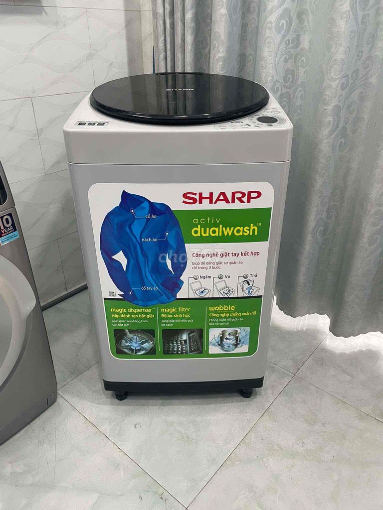 Bán máy giặt Sharp 8,2kg nắp kính