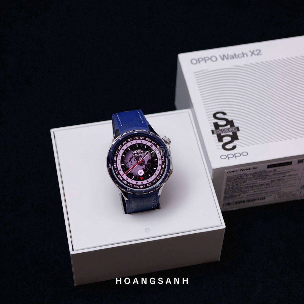 Oppo Watch X2  Bạc Dây Xanh Chính Hãng Fullbox. Mua bán Thiết bị đeo thông minh tại Quận 11 Tp Hồ Chí Minh được đăng bởi HOÀNG SANH SPORTS hình 1